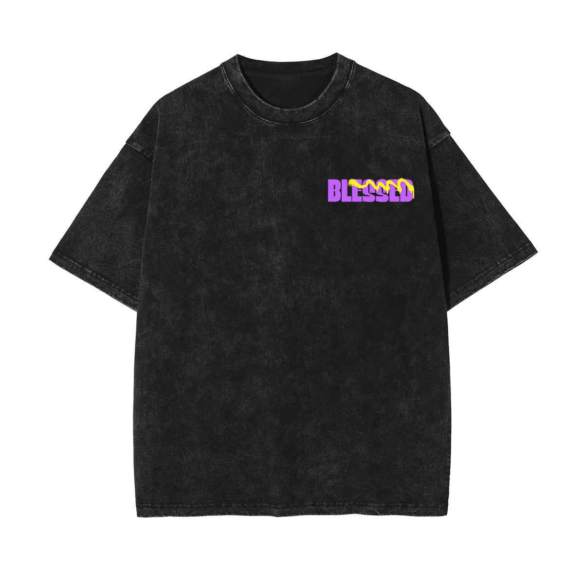 Blessed Streetwear Graphic Washed Tee-INNBLAC Fashion Apparel