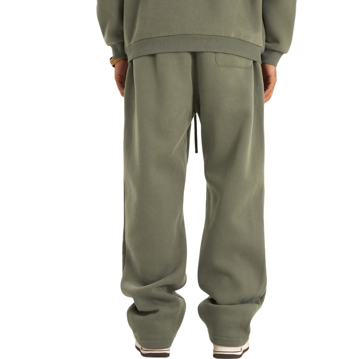 Solid Color Plush Lining Baggy Sweatpants-INNBLAC Fashion Apparel