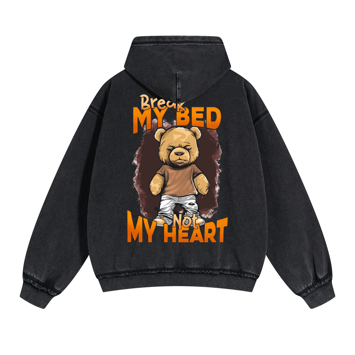 Break My Bed Not My Heart Graphic Hoodie-INNBLAC Fashion Apparel