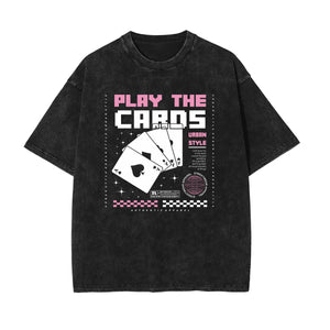 Poker Card Urban Streetwear Graphic Tee-INNBLAC Fashion Apparel