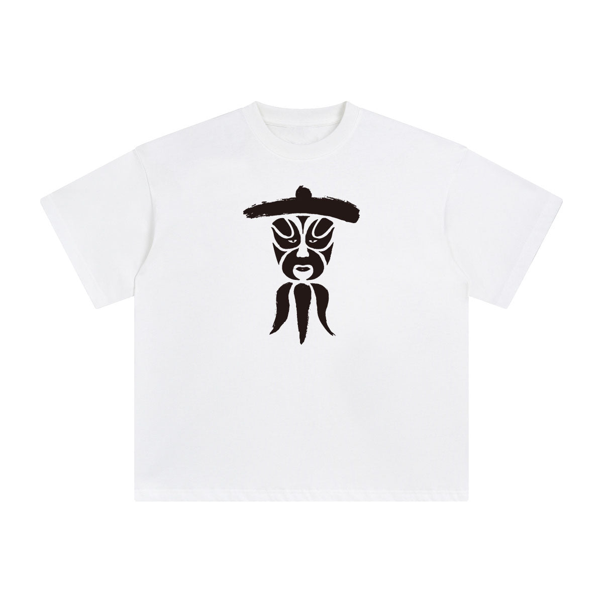 Chinese Opera Face Painting Graphic Tee-INNBLAC Fashion Apparel