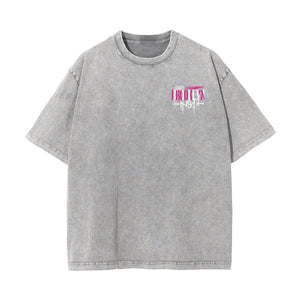 Brooklyn Graffiti Stone Wash Graphic Tee-INNBLAC Fashion Apparel