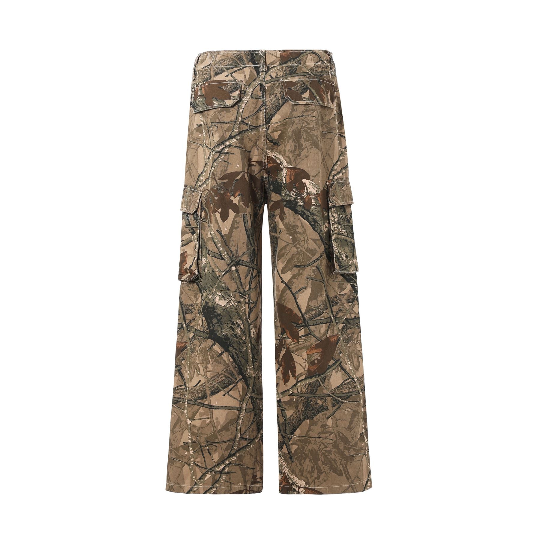 Tree Branch Print Camouflage Cargo Pants-INNBLAC Fashion Apparel