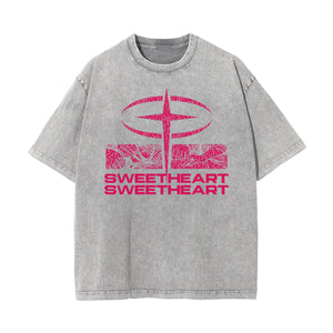 Sweetheart Streetwear Graphic Stone Wash Tee-INNBLAC Fashion Apparel