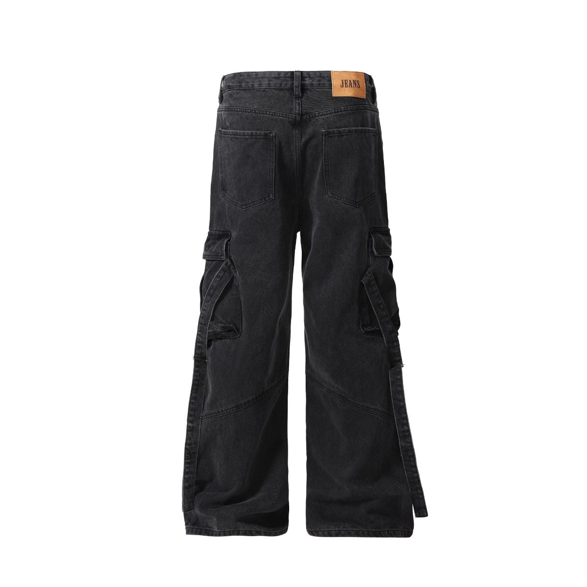 Heavyweight Bootcut Cargo Jeans-INNBLAC Fashion Apparel