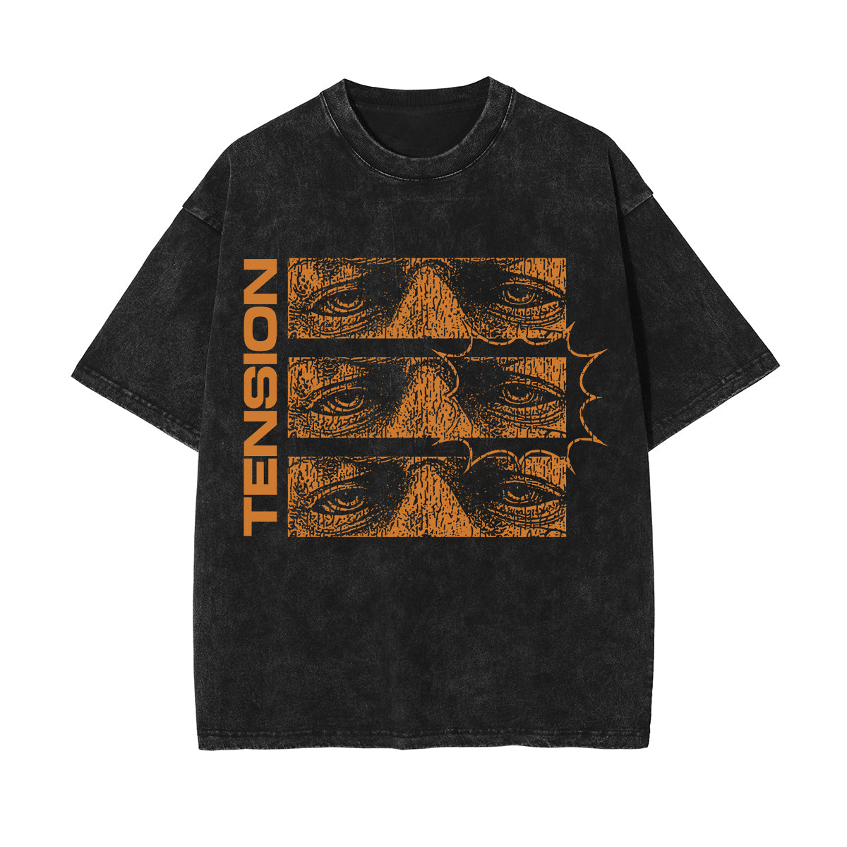 Tension Streetwear Graphic Stone Wash Tee-INNBLAC Fashion Apparel