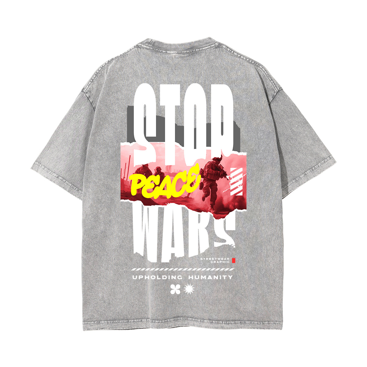 Stop Wars Streetwear Graphic Tee-INNBLAC Fashion Apparel