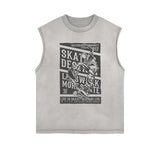 Live To Skate Cutoff Faded Tshirt-INNBLAC Fashion Apparel