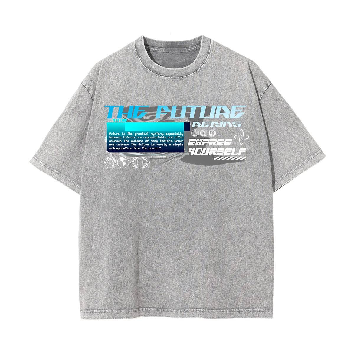 Future Streetwear Chrome Style Graphic Tee-INNBLAC Fashion Apparel