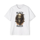 Skull Black Biker Graphic Tee-INNBLAC Fashion Apparel