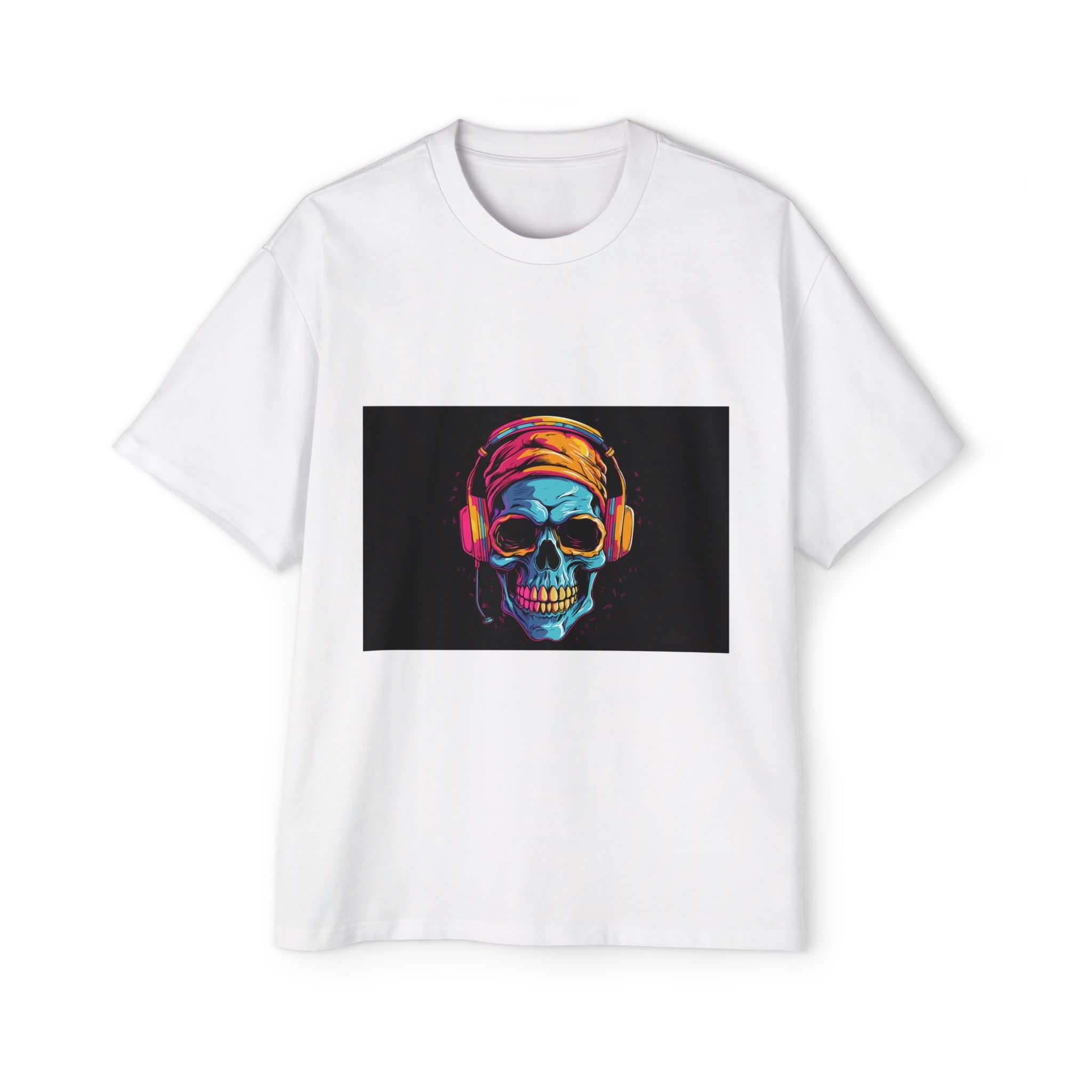 Colorful HipHop Skull Graphic Tee-INNBLAC Fashion Apparel