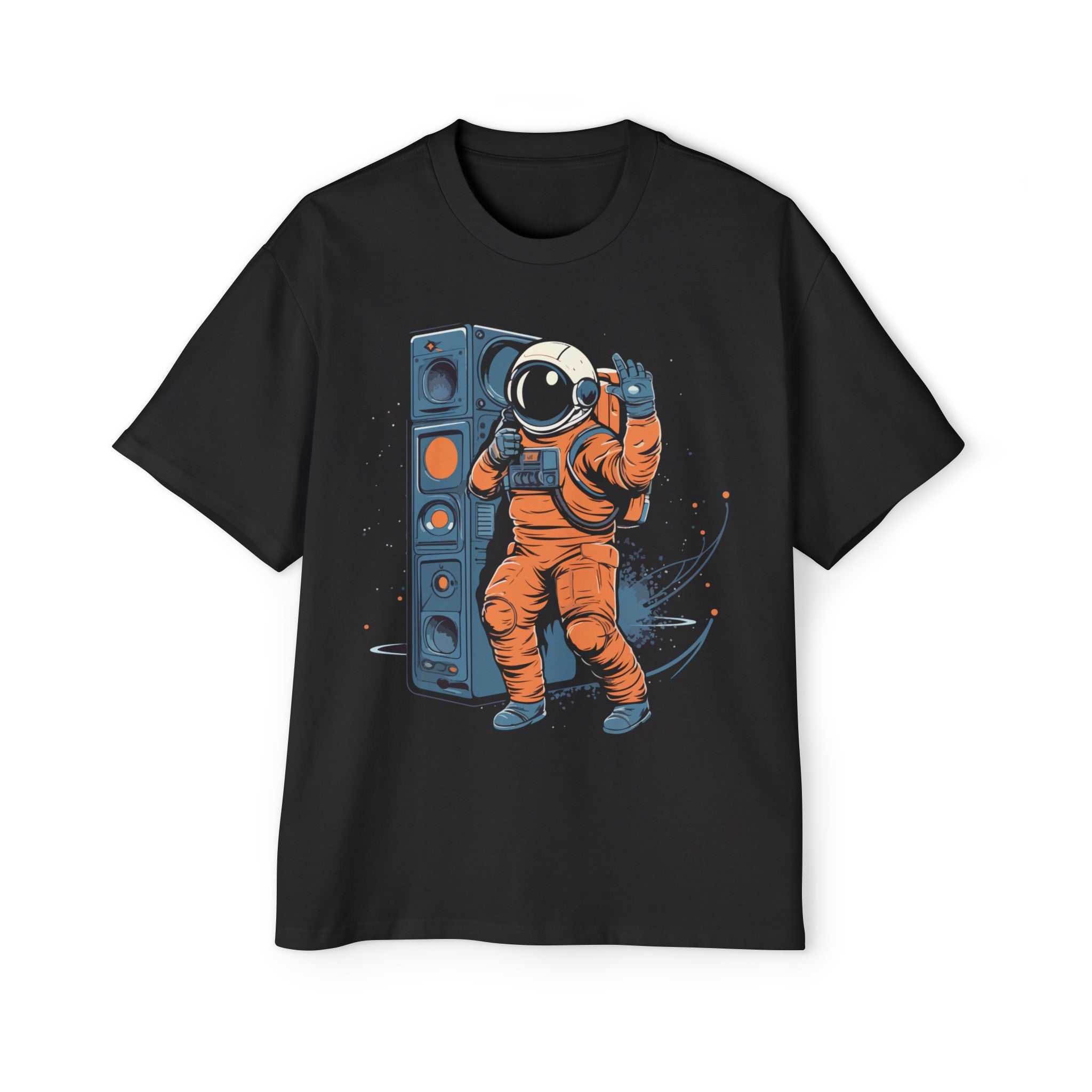 Astronaut Music Lover Graphic Tee-INNBLAC Fashion Apparel