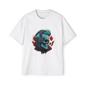 Skull With Headphones Vintage Graphic Tee-INNBLAC Fashion Apparel