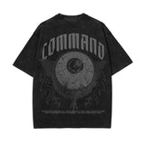 Command Streetwear Stone Wash Graphic Tee-INNBLAC Fashion Apparel