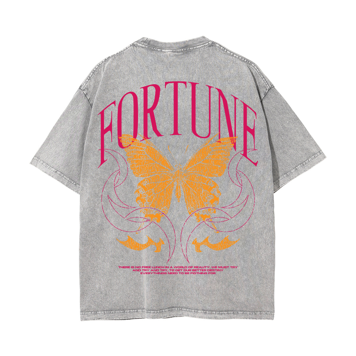 Fortune Streetwear Graphic Washed Tee-INNBLAC Fashion Apparel