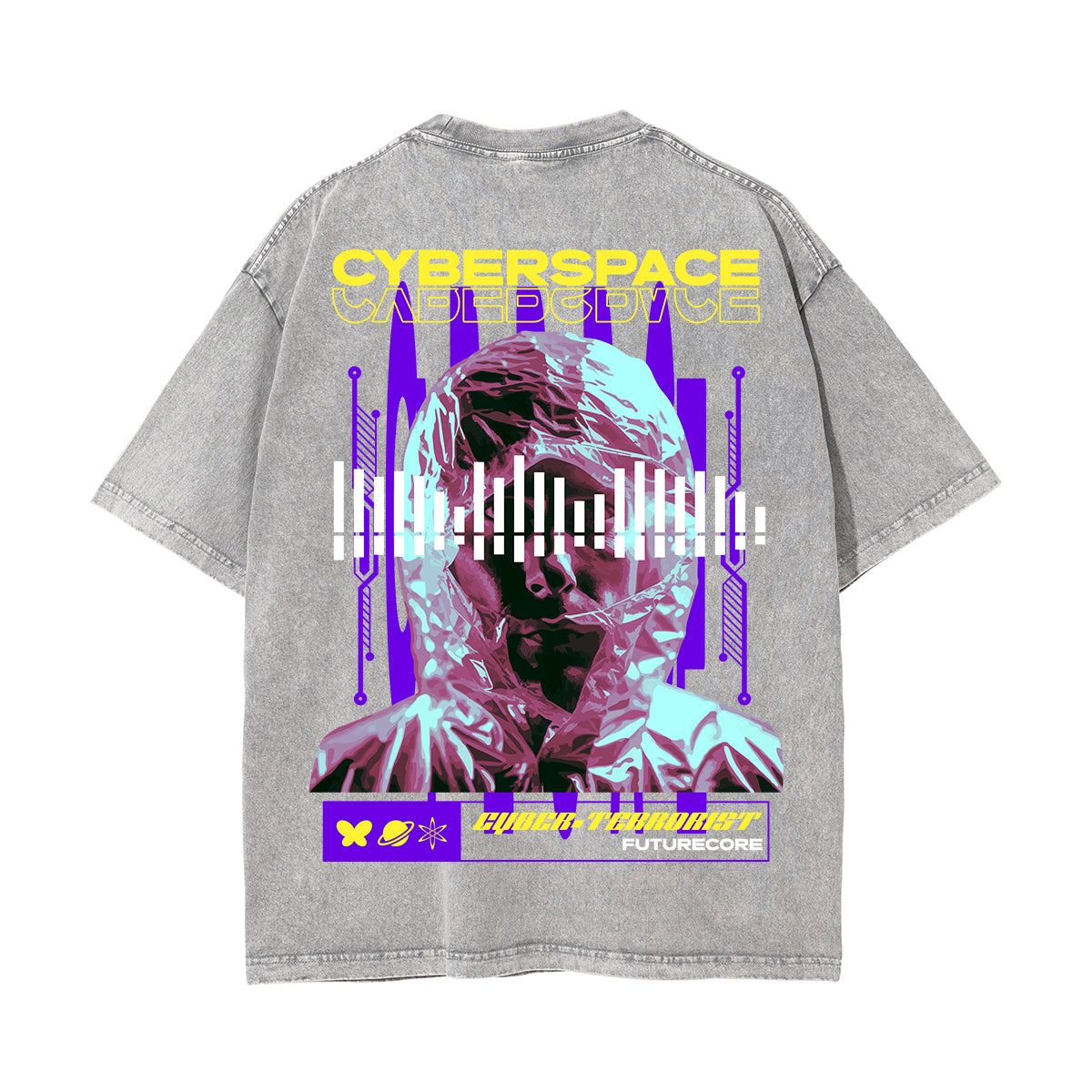 Cyberspace Futuristic Streetwear Graphic Tee-INNBLAC Fashion Apparel