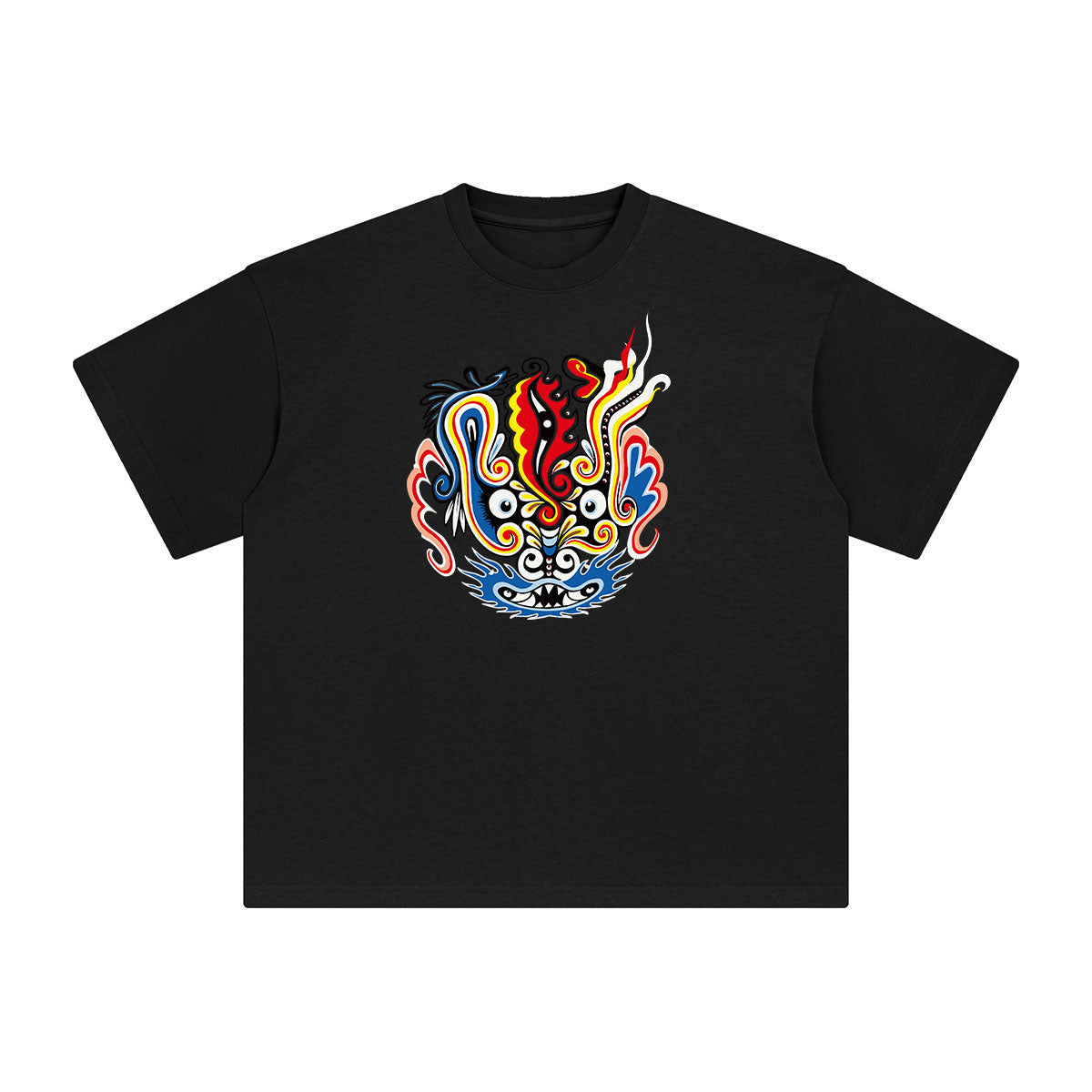 Chinese Face Painting Graphic Tee-INNBLAC Fashion Apparel