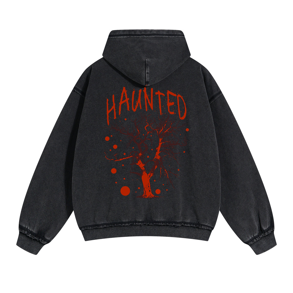 Haunted Streetwear Graphic Double Slider Zip Hoodie-INNBLAC Fashion Apparel