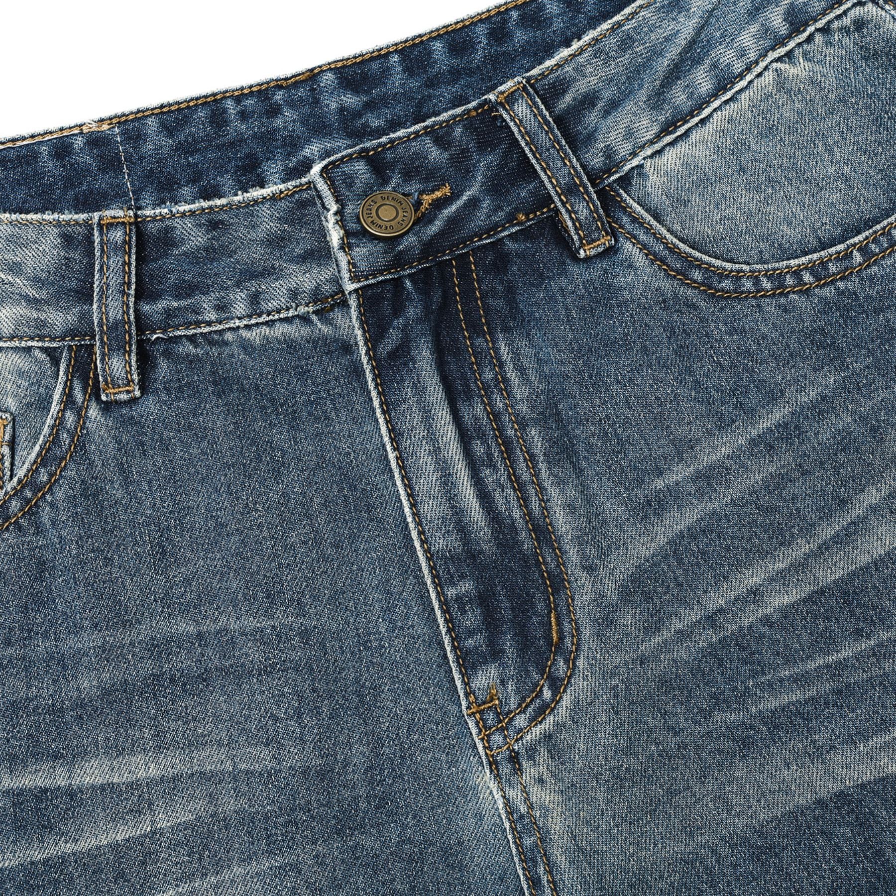 Heavy Wash Whiskers Bootcut Jeans-INNBLAC Fashion Apparel