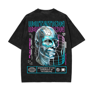 lmitation Streetwear Chrome Style Graphic Tee-INNBLAC Fashion Apparel