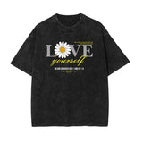 Love Yourself Typography Vintage Graphic Tee-INNBLAC Fashion Apparel