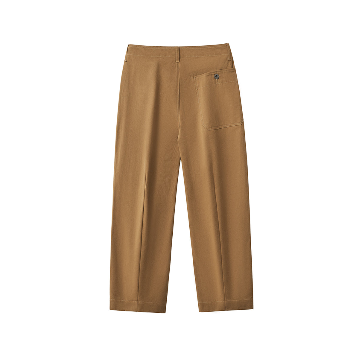 Solid Color Tapered Cotton Trousers-INNBLAC Fashion Apparel