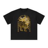 Tiger & Auspicious Clouds Graphic Tee-INNBLAC Fashion Apparel