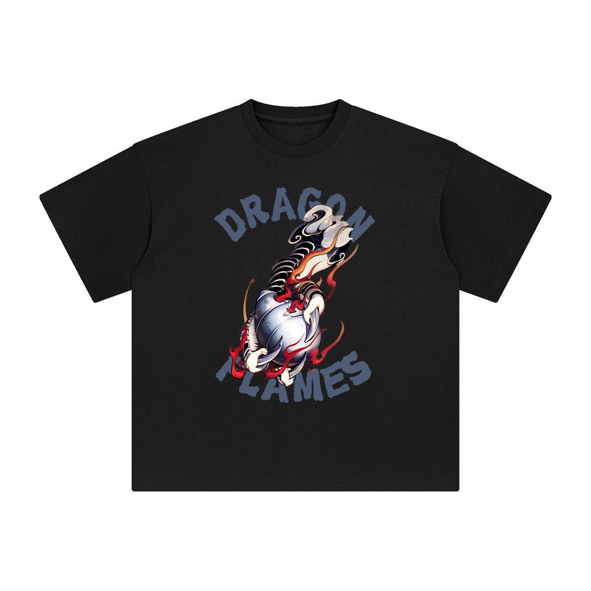 Dragon Flames Graphic Tee-INNBLAC Fashion Apparel