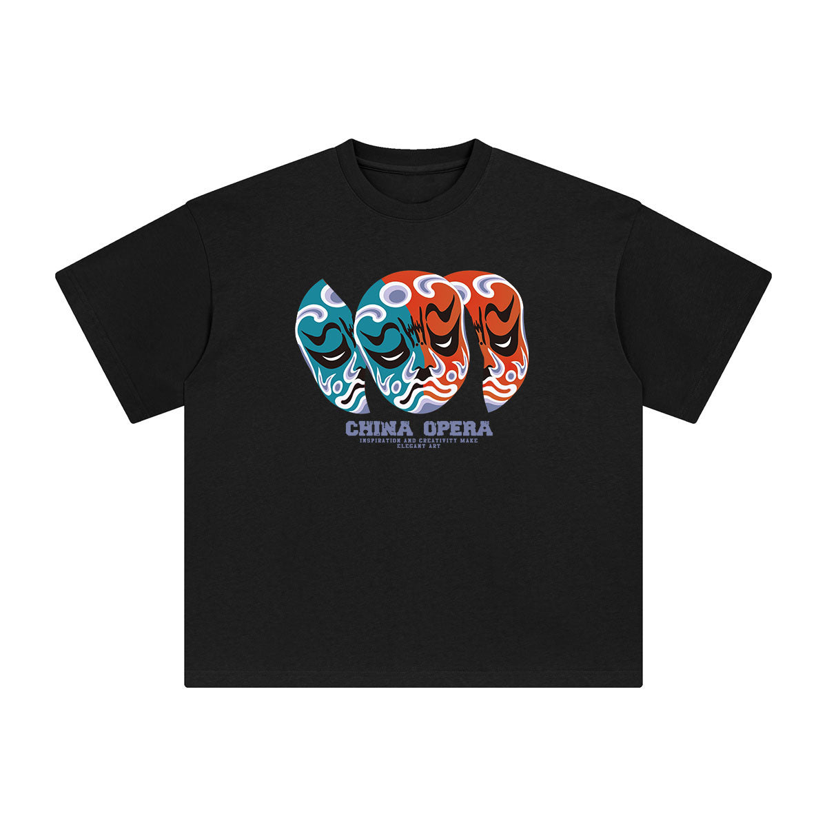 Chinese Opera Graphic Tee-INNBLAC Fashion Apparel