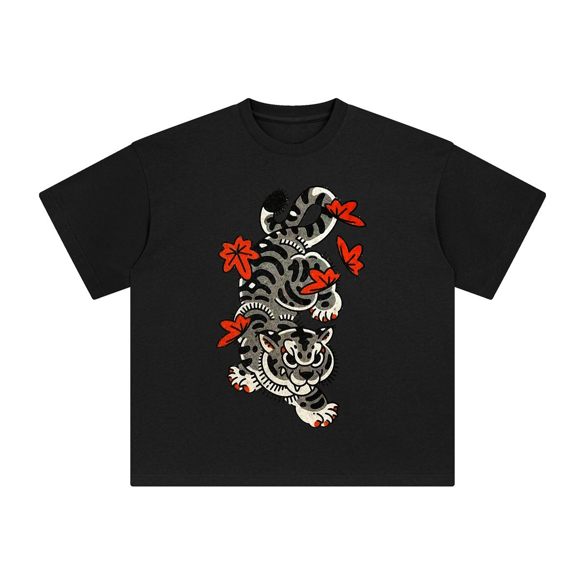 Cute Chinese Tiger Graphic Tee-INNBLAC Fashion Apparel