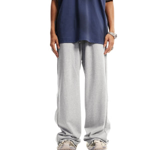 Contrast Arc Baggy Track Pants-INNBLAC Fashion Apparel