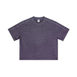 Stone Wash Distressed Loose Fit Tee-INNBLAC Fashion Apparel