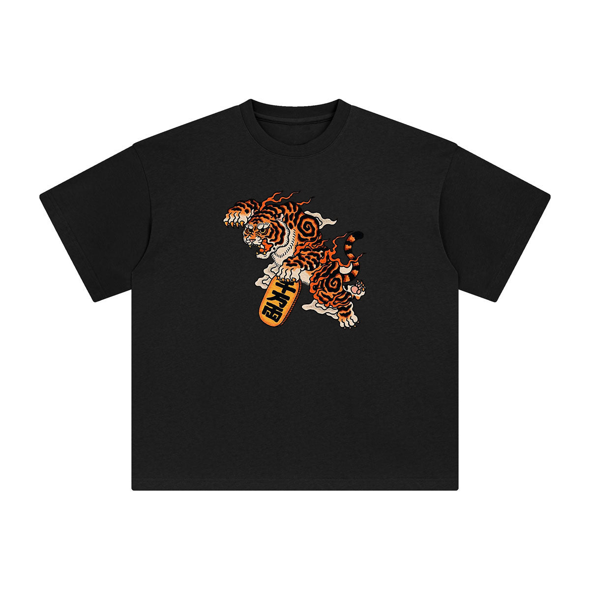 Chinese Characters Tiger Graphic Tee-INNBLAC Fashion Apparel