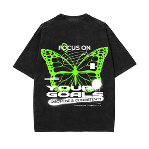 Focus On Your Goals Streetwear Graphic Tee-INNBLAC Fashion Apparel