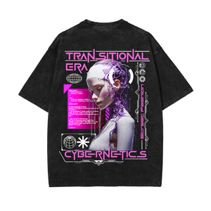 Streetwear Chrome Effect Graphic Tee-INNBLAC Fashion Apparel