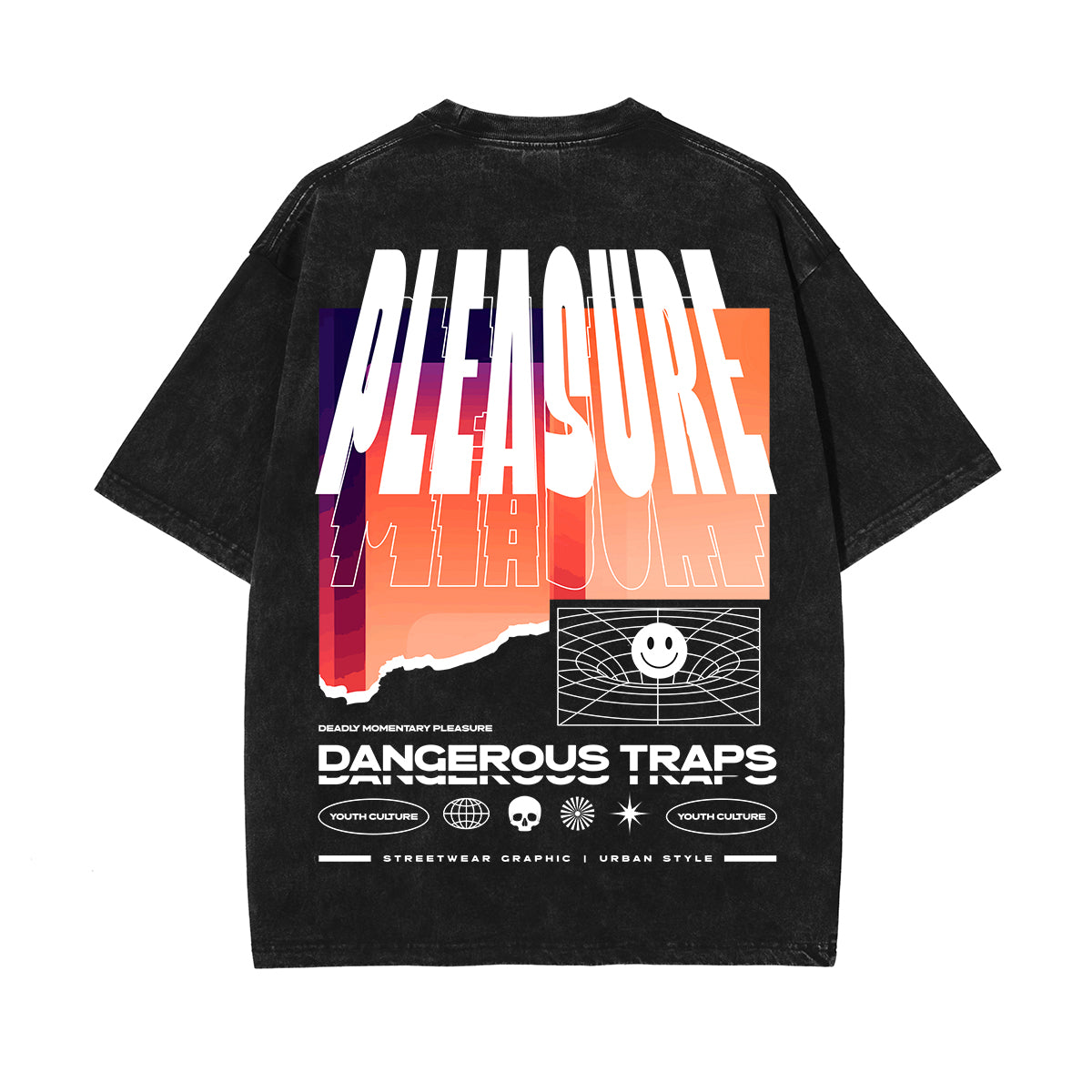 Pleasure Urban Streetwear Graphic Tee-INNBLAC Fashion Apparel