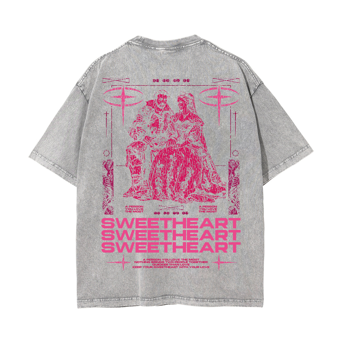 Sweetheart Streetwear Graphic Stone Wash Tee-INNBLAC Fashion Apparel