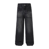 Vintage Washed Raw Hem Bootcut Jeans-INNBLAC Fashion Apparel