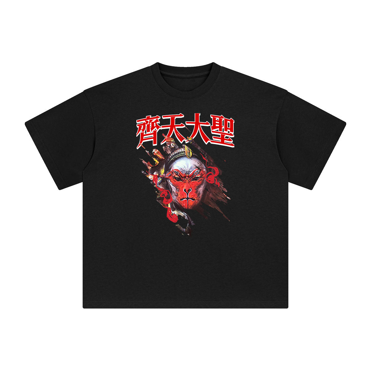 Chinese Characters The Monkey King Graphic Tee-INNBLAC Fashion Apparel