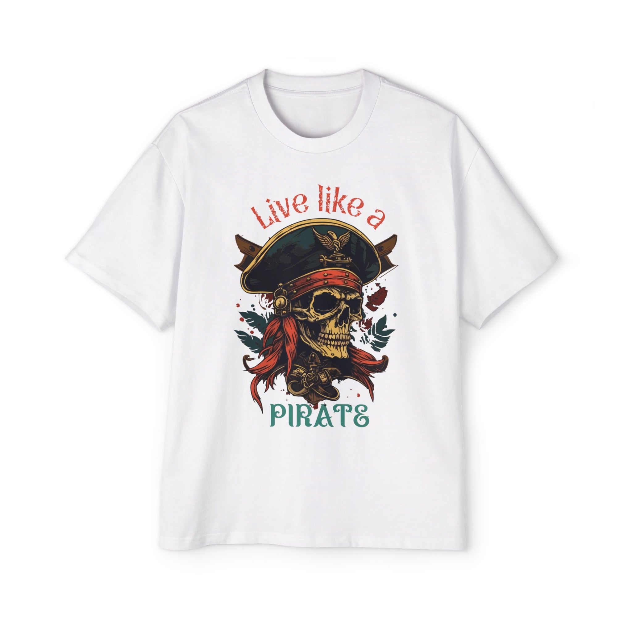 Skull Pirate Rum Graphic Tee-INNBLAC Fashion Apparel