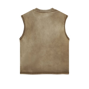 Eagle Motor Graphic Sleeveless Faded Tee-INNBLAC Fashion Apparel