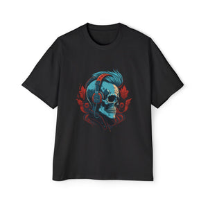 Skull With Headphones Vintage Graphic Tee-INNBLAC Fashion Apparel