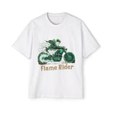 Skeleton Flame Rider Graphic Tee-INNBLAC Fashion Apparel