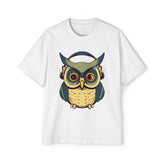 Owl With Headphones Graphic Tee-INNBLAC Fashion Apparel