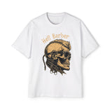 Skull Hell Barber Graphic Tee-INNBLAC Fashion Apparel