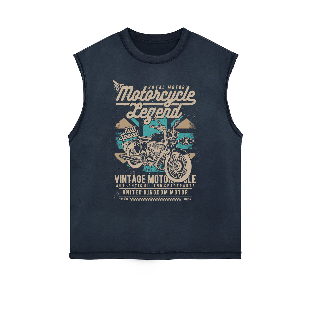 Motorcycle Legend Vintage Cutoff Tee-INNBLAC Fashion Apparel