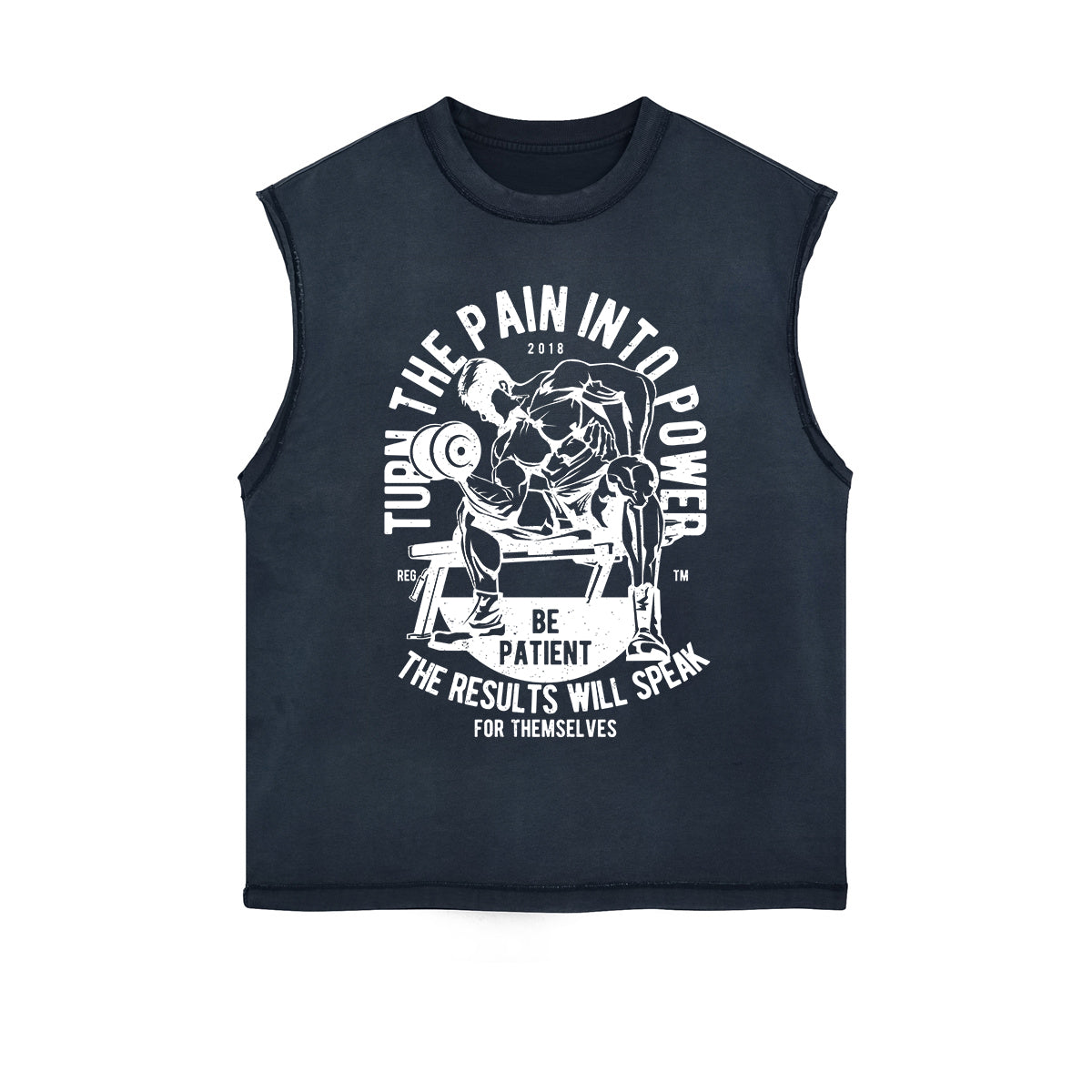 Turn The Pain Into Power Cutoff Graphic Tee-INNBLAC Fashion Apparel