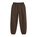 Solid Color Plush Lining Jogger-INNBLAC Fashion Apparel