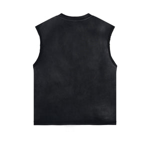 Eagle Motor Graphic Sleeveless Faded Tee-INNBLAC Fashion Apparel