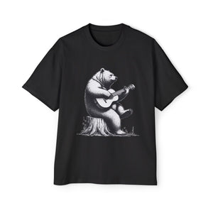 Bear Playing Guitar Graphic Tee-INNBLAC Fashion Apparel